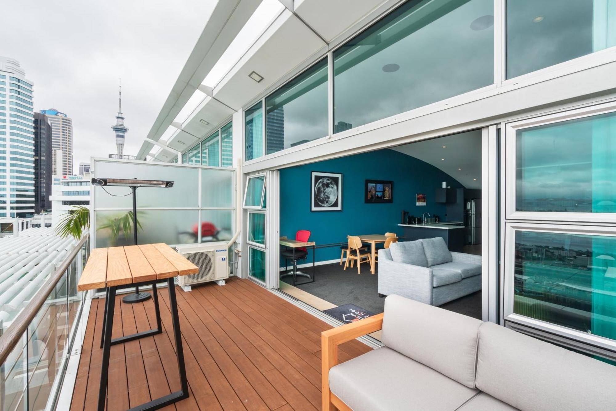 Penthouse Apartment With Stunning Harbour Views オークランド エクステリア 写真